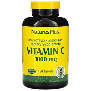 Nature's Plus, Vitamin C, 1000 mg, 180 Tablets - HealthCentralUSA