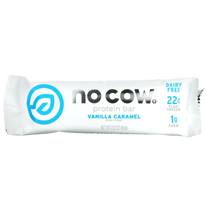 No Cow, Protein Bar, Vanilla Caramel, 12 Bars, 2.12 oz (60 g) Each - HealthCentralUSA