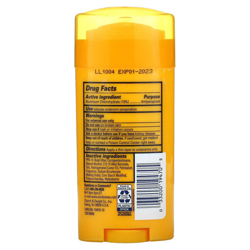 Arm & Hammer, UltraMax, Solid Antiperspirant Deodorant, for Women, Powder Fresh, 2.6 oz (73 g) - HealthCentralUSA