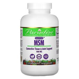 Paradise Herbs, MSM, 1,000 mg, 180 Vegetarian Capsules - HealthCentralUSA
