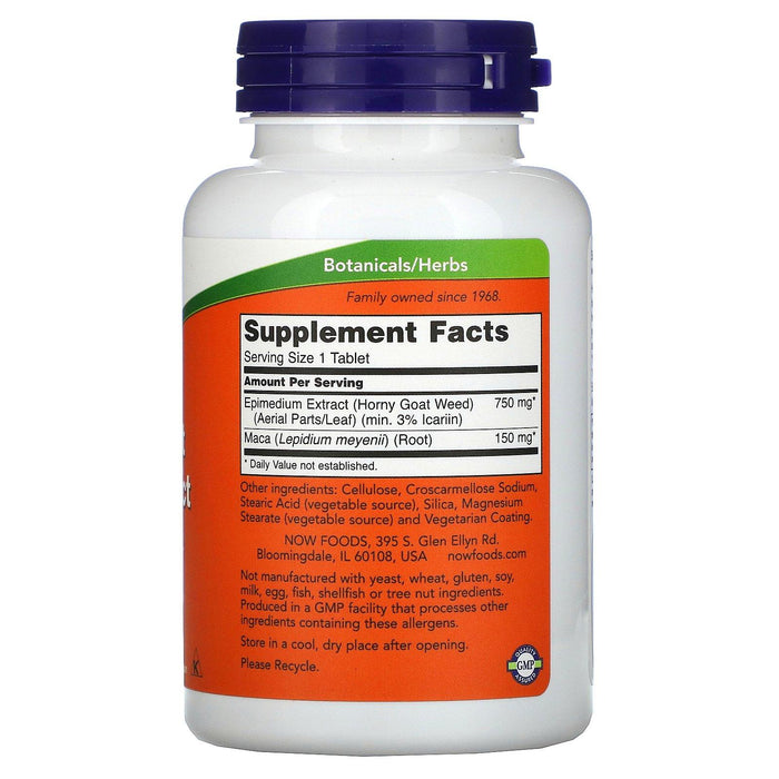 Now Foods, Horny Goat Weed Extract, 750 mg, 90 Tablets - HealthCentralUSA