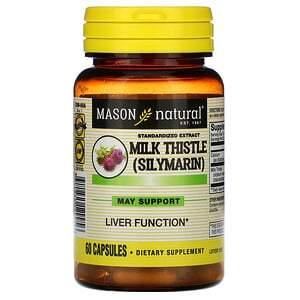 Mason Natural, Milk Thistle (Silymarin), Standardized Extract, 60 Capsules - HealthCentralUSA