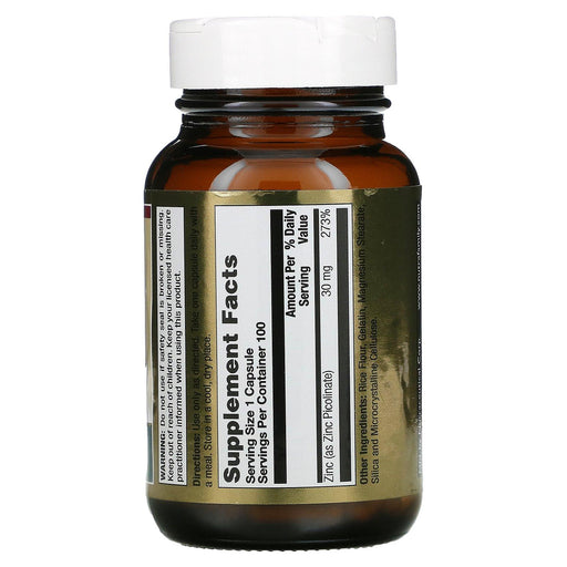 LifeTime Vitamins, Zinc Picolinate, 30 mg, 100 Capsules - HealthCentralUSA