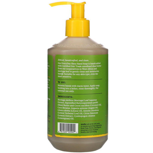 Alaffia, Everyday Shea, Hand Soap, Lemon Verbena, 12 fl oz (354 ml) - HealthCentralUSA