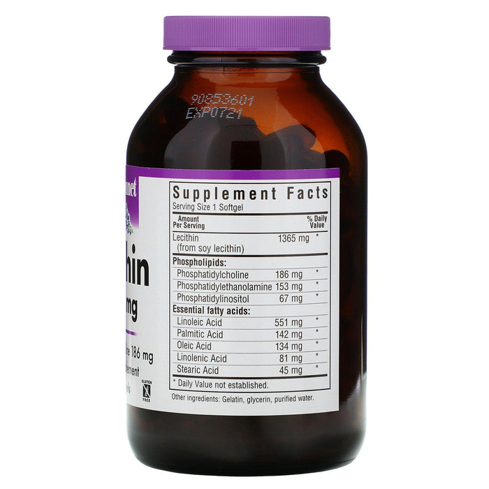 Bluebonnet Nutrition, Natural Lecithin, 1,365 mg, 180 Softgels - HealthCentralUSA