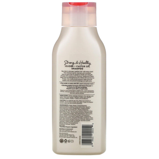 Jason Natural, Strong & Healthy Jojoba + Castor Oil Shampoo, 16 fl oz (473 ml) - HealthCentralUSA