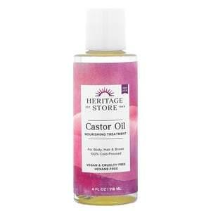 Heritage Store, Castor Oil, 4 fl oz (118 ml) - HealthCentralUSA