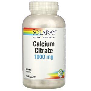 Solaray, Calcium Citrate, 250 mg, 240 VegCaps - HealthCentralUSA
