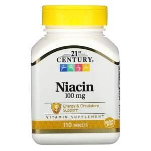 21st Century, Niacin, 100 mg, 110 Tablets - HealthCentralUSA