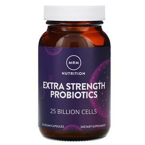 MRM, Nutrition, Extra Strength Probiotics, 25 Billion Cells, 30 Vegan Capsules - HealthCentralUSA