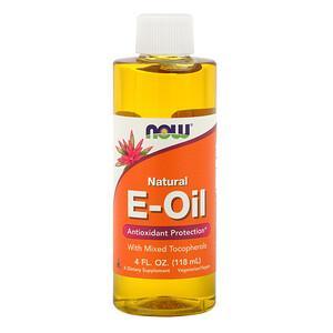 Now Foods, Natural E-Oil, Antioxidant Protection, 4 fl oz (118 ml) - HealthCentralUSA
