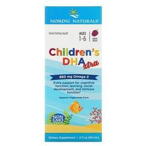 Nordic Naturals, Children's DHA Xtra, Ages 1-6, Berry, 880 mg, 2 fl oz (60 ml) - HealthCentralUSA