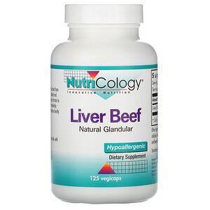 Nutricology, Liver Beef, Natural Glandular, 125 Vegiecaps - HealthCentralUSA