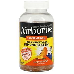 AirBorne, Original Immune Support Supplement, Zesty Orange, 63 Gummies - HealthCentralUSA