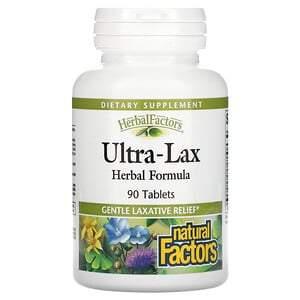 Natural Factors, Ultra-Lax, Herbal Formula, 90 Tablets - HealthCentralUSA