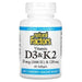 Natural Factors, Vitamin D3 & K2, 60 Softgels - HealthCentralUSA
