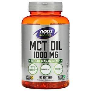 Now Foods, Sports, MCT Oil, 1,000 mg, 150 Softgels - HealthCentralUSA