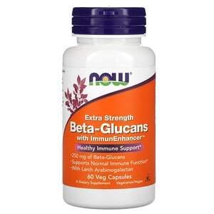 Now Foods, Beta-Glucans, with ImmunEnhancer, Extra Strength, 250 mg, 60 Veg Capsules - HealthCentralUSA