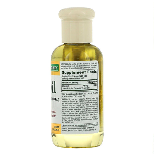 Nature's Bounty, Vitamin E-Oil, 30,000 IU, 2.5 fl oz (74 ml) - HealthCentralUSA