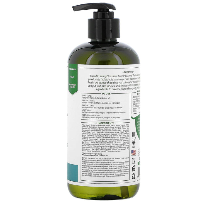 Petal Fresh, Mineral Nourishing Bath & Shower Gel, Seaweed & Argan Oil, 16 fl oz (475 ml) - HealthCentralUSA