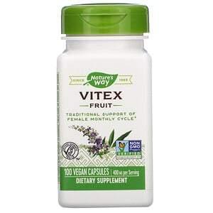 Nature's Way, Vitex Fruit, 400 mg, 100 Vegan Capsules - HealthCentralUSA