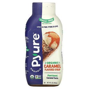 Pyure, Organic Caramel Flavored Syrup, Keto, 0 Sugar, 14 fl oz (414 ml) - HealthCentralUSA