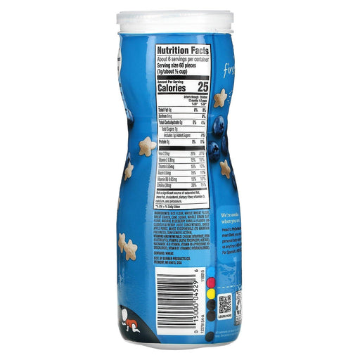 Gerber, Puffs, Puffed Grain Snack, 8+ Months, Blueberry, 1.48 oz (42 g) - HealthCentralUSA