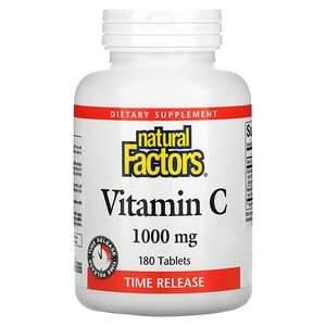 Natural Factors, Vitamin C, Time Release, 1,000 mg, 180 Tablets - HealthCentralUSA