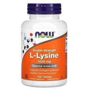 Now Foods, L-Lysine, 1,000 mg, 100 Tablets - HealthCentralUSA