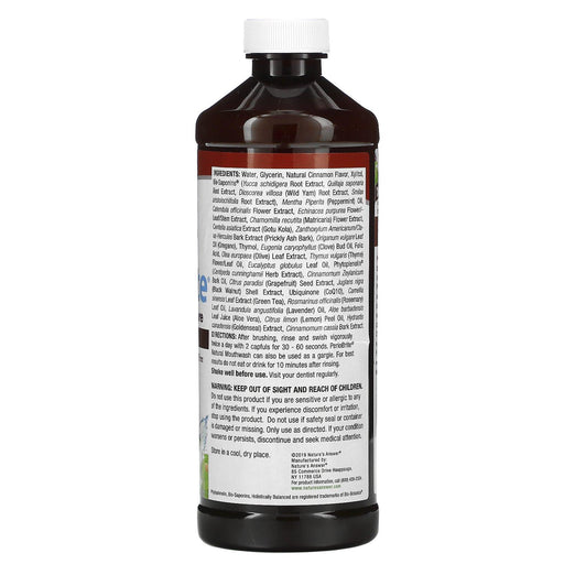Nature's Answer, PerioBrite, Natural Mouthwash, Cinnamint, 16 fl oz (480 ml) - HealthCentralUSA