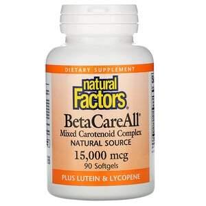 Natural Factors, BetaCareAll, 15,000 mcg, 90 Softgels - HealthCentralUSA