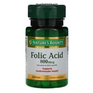 Nature's Bounty, Folic Acid, 800 mcg, 250 Tablets - HealthCentralUSA