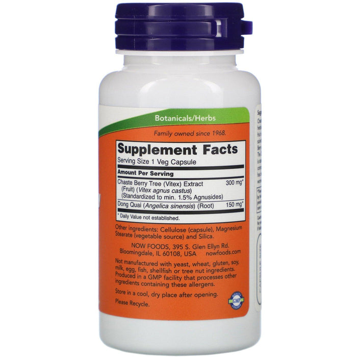 Now Foods, Chaste Berry Vitex Extract, 300 mg, 90 Veg Capsules - HealthCentralUSA