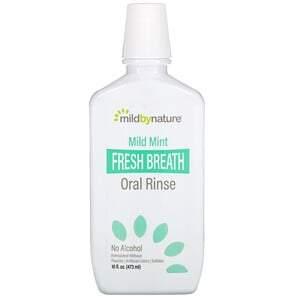 Mild By Nature, Fresh Breath Oral Rinse, No Alcohol, Mild Mint, 16 fl oz (473 ml) - HealthCentralUSA