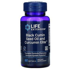 Life Extension, Black Cumin Seed Oil and Curcumin Elite , 60 Softgels - HealthCentralUSA