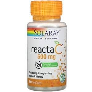 Solaray, Reacta-C, 500 mg, 60 VegCaps - HealthCentralUSA