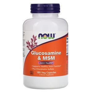 Now Foods, Glucosamine & MSM, 180 Veg Capsules - HealthCentralUSA