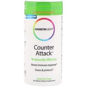 Rainbow Light, Counter Attack, Immune Support, 90 Tablets - HealthCentralUSA