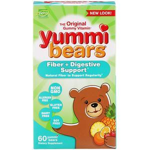Hero Nutritional Products, Yummi Bears, Fiber + Digestive Support, 60 Yummi Bears - HealthCentralUSA