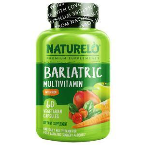 NATURELO, Bariatric Multivitamin with Iron, 60 Vegetarian Capsules - HealthCentralUSA