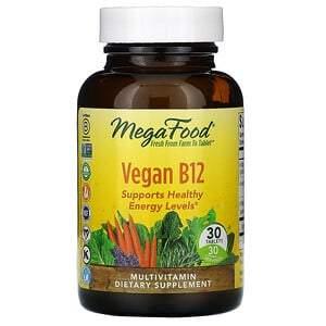MegaFood, Vegan B12, 30 Tablets - HealthCentralUSA