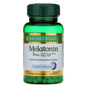 Nature's Bounty, Melatonin, 5 mg, 90 Rapid Release Softgels - HealthCentralUSA