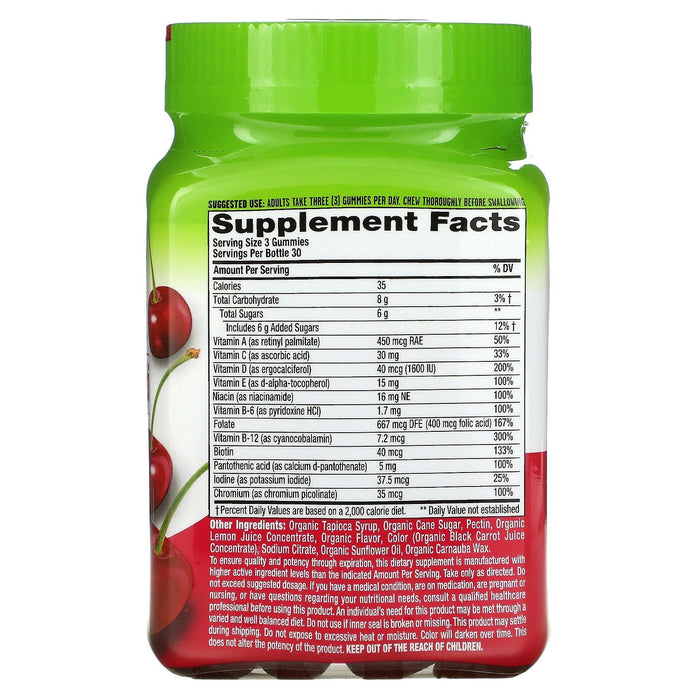 VitaFusion, Organic Women's Multi, Wild Cherry, 90 Vegan Gummies - HealthCentralUSA