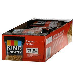 KIND Bars, Energy, Peanut Butter, 12 Bars, 2.1 oz (60 g) Each - HealthCentralUSA