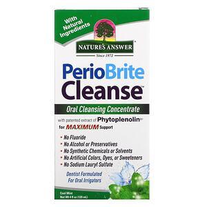 Nature's Answer, PerioBrite Cleanse, Oral Cleansing Concentrate, Cool Mint, 4 fl oz (120 ml) - HealthCentralUSA