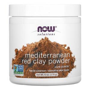 Now Foods, Solutions, Mediterranean Red Clay Powder, 6 oz (170 g) - HealthCentralUSA