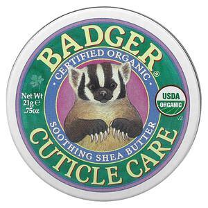 Badger Company, Organic Cuticle Care, Soothing Shea Butter, .75 oz (21 g) - HealthCentralUSA