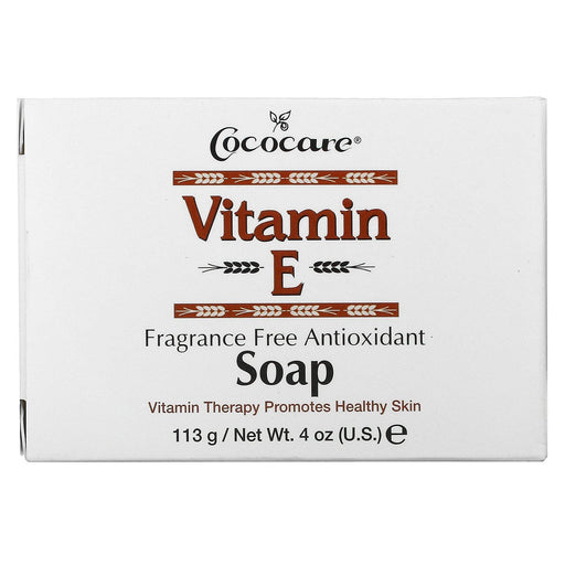 Cococare, Vitamin E Soap, Fragrance Free Antioxidant, 4 oz (113 g) - HealthCentralUSA