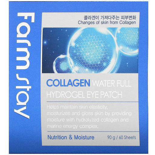 Farmstay, Collagen Water Full Hydrogel Eye Patch, 60 Sheets - HealthCentralUSA