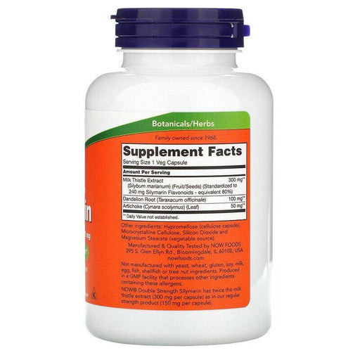 Now Foods, Double Strength Silymarin, 300 mg, 200 Veg Capsules - HealthCentralUSA
